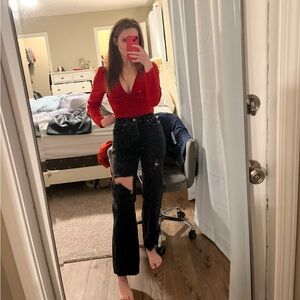 Women's Abercrombie high waisted Black Jeans